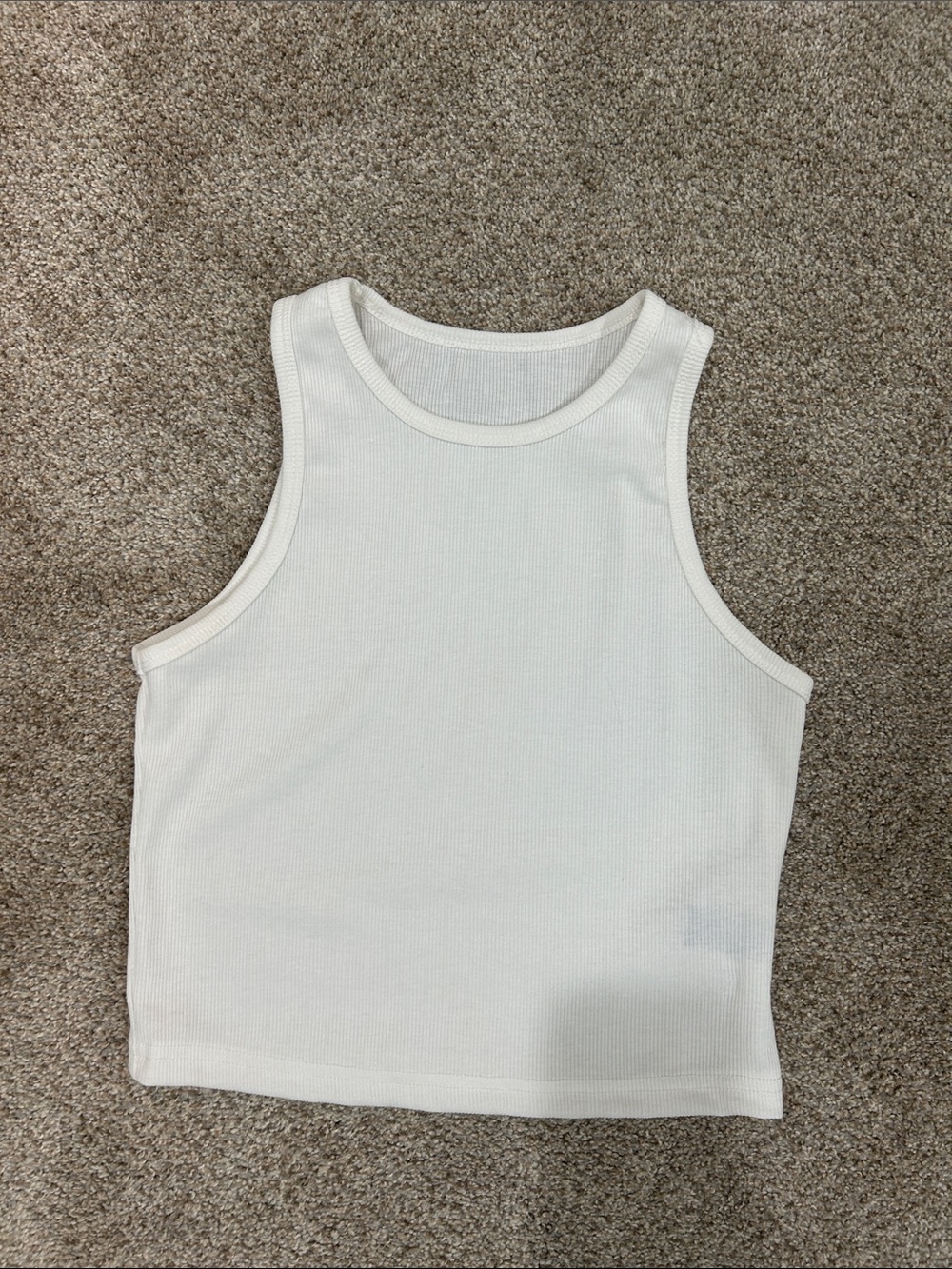 Women's Ribbed Tank Top - White